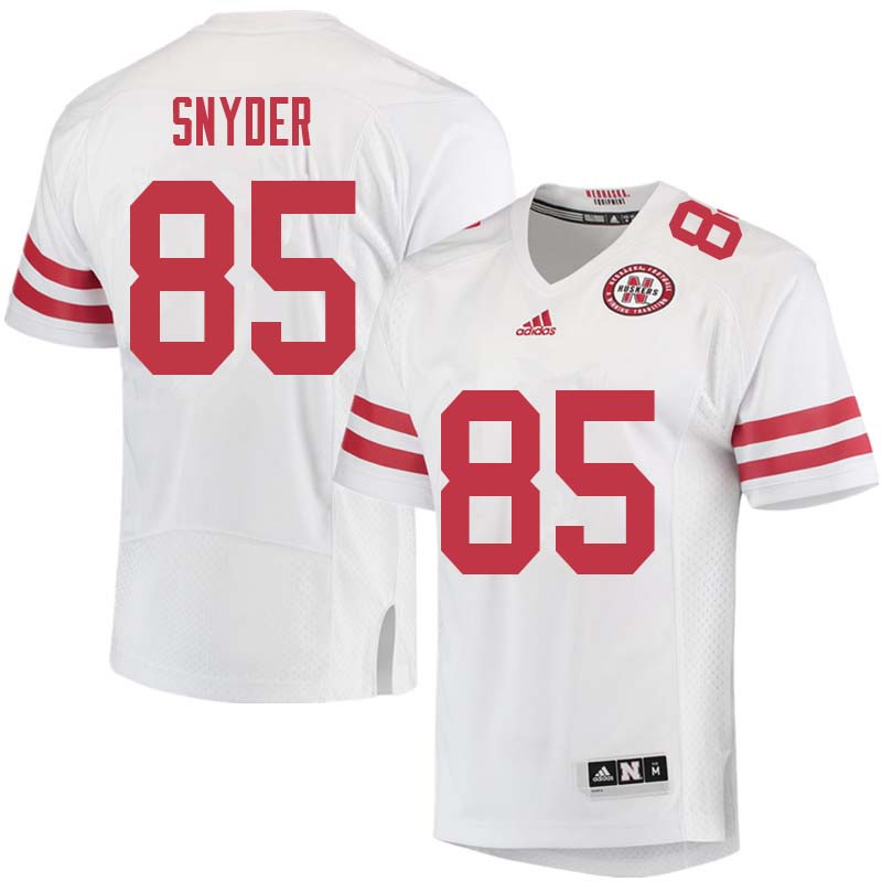 Men #85 Matt Snyder Nebraska Cornhuskers College Football Jerseys Sale-White